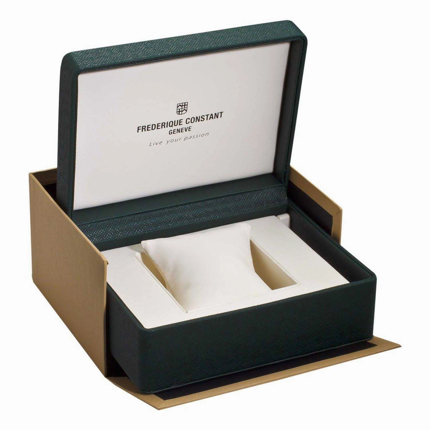 Frederique Constant Classics Heart Beat Moonphase Automatic Silver Dial Black Leather Strap Mens Watch FC-335MC4P6