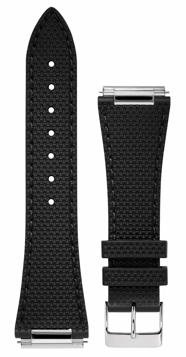 Frederique Constant Highlife Automatic Chronograph Stainless Steel Black Dial Interchangeable Black Rubber Strap Date Mens Watch FC-391B4NH6B