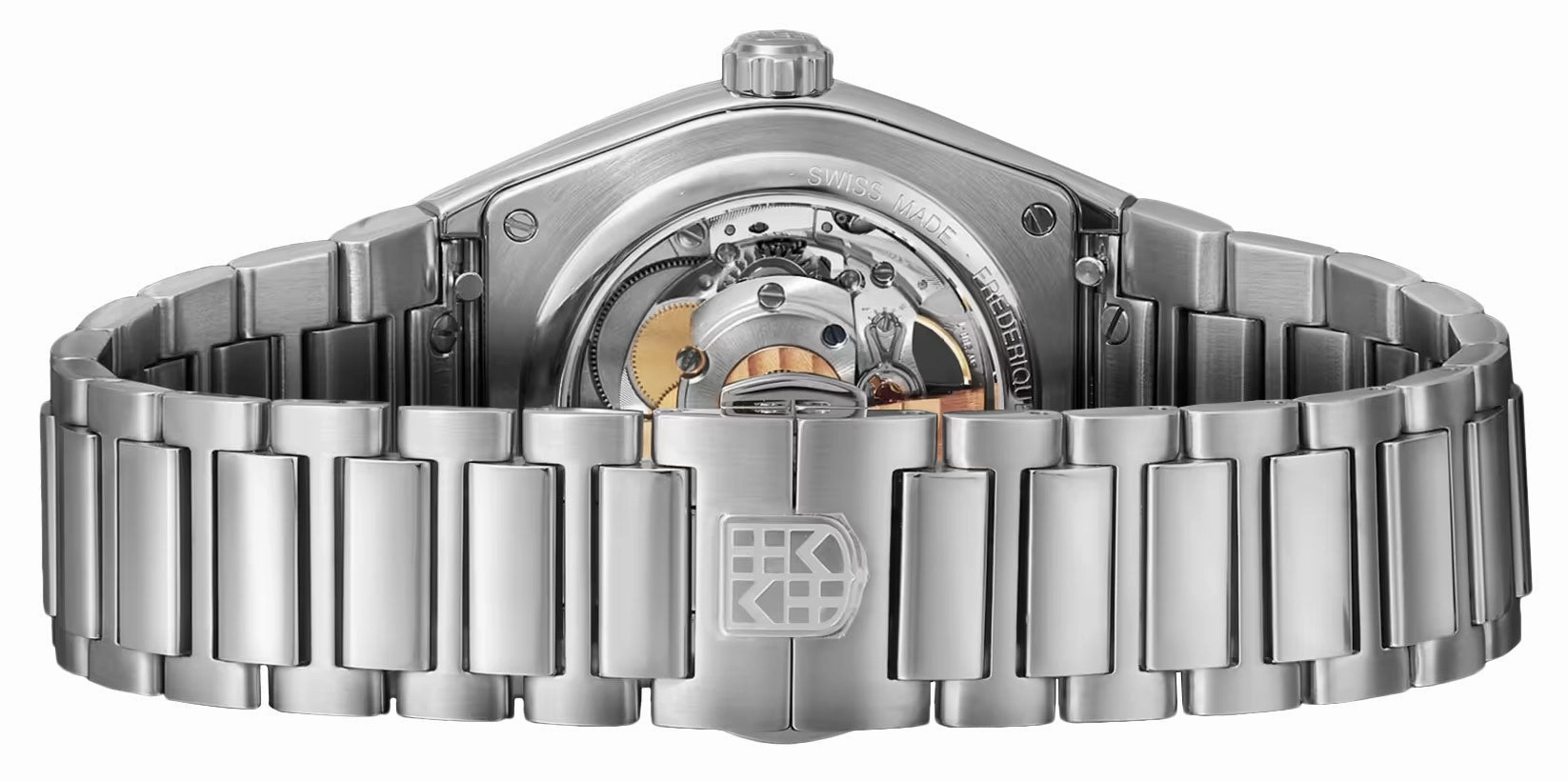 Frederique Constant Highlife Heart Beat Automatic Stainless Steel Blue Dial Interchangeable Blue Rubber Strap Mens Watch FC-310N4NH6B