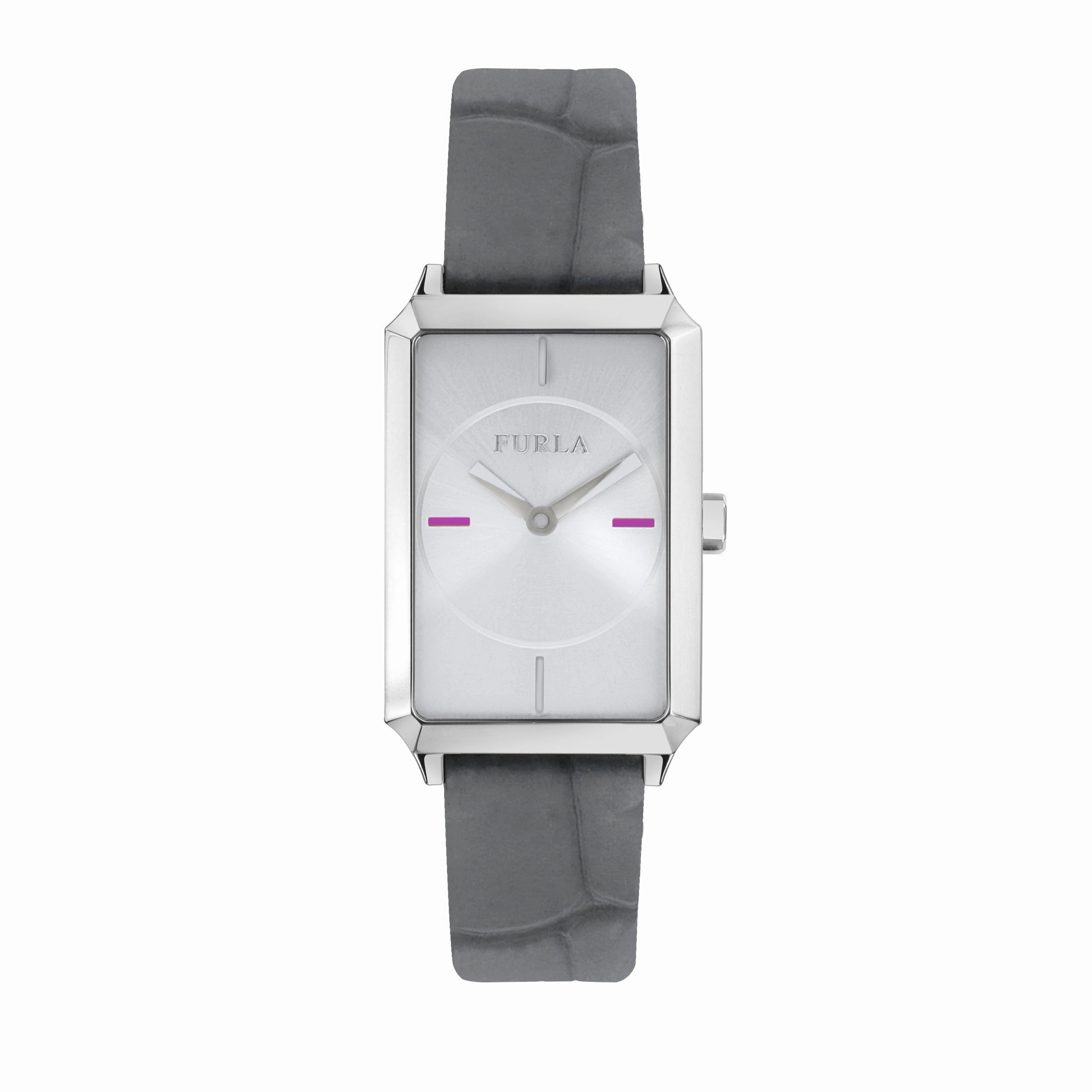 Furla Women's Diana Silver Dial Calfskin Leather Watch