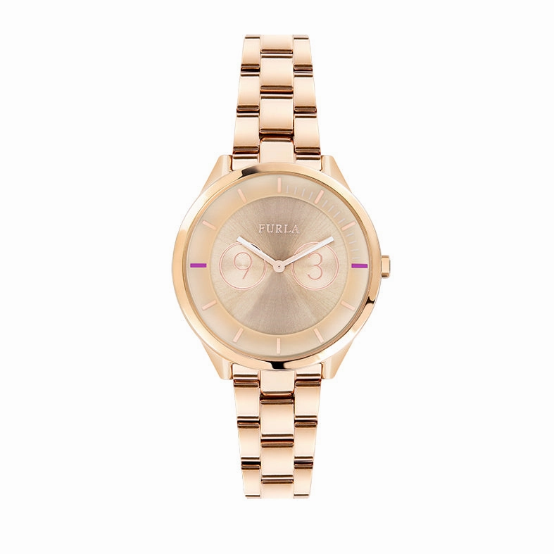 Furla Women's Metropolis Gold Dial Stainless Steel Watch