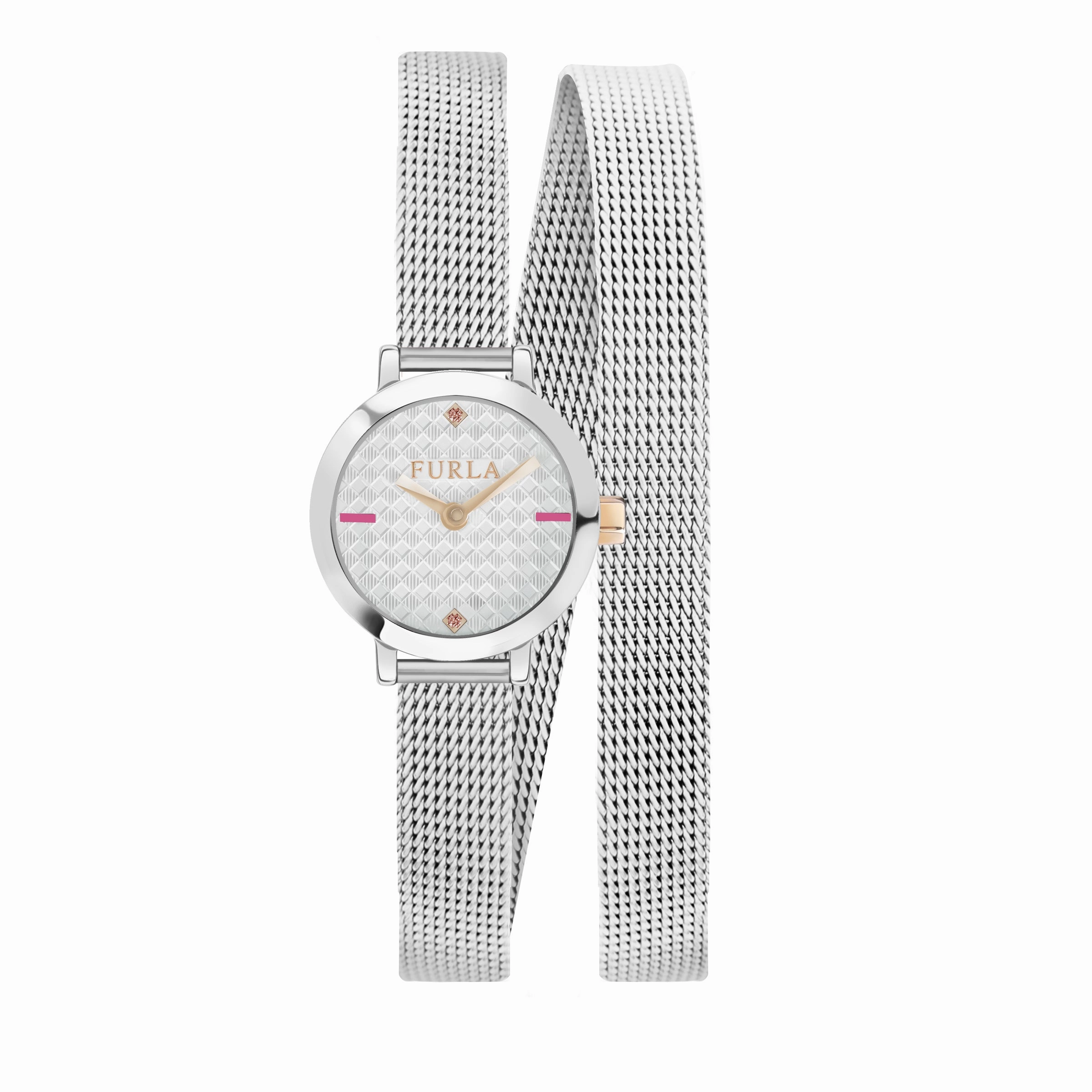 Furla Women's Vittoria Silver Dial Stainless Steel Watch