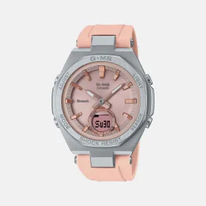 G-Ms Women Quartz Pink Dial Analog-Digital Resin Watch BX189 - MSG-B100-4ADR
