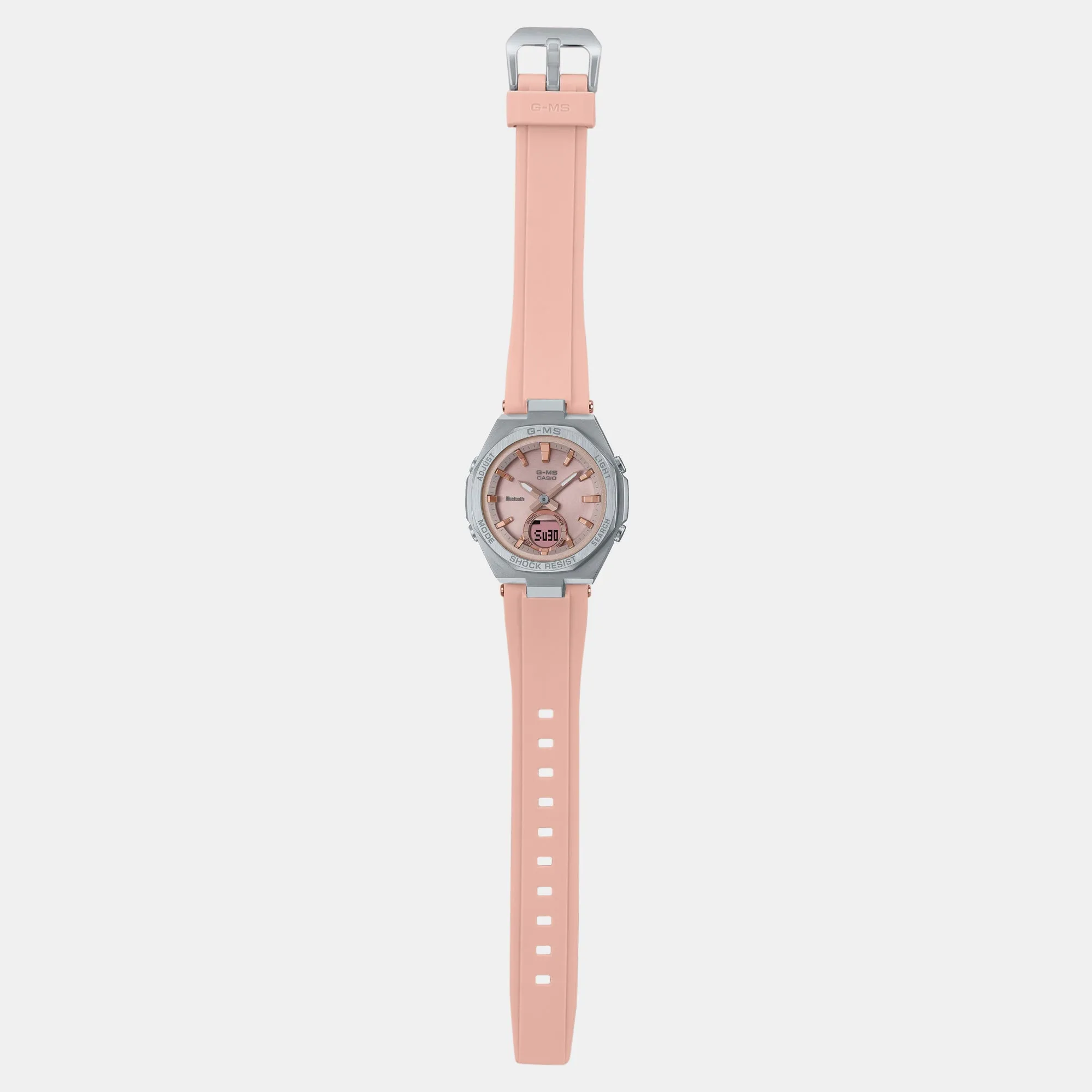 G-Ms Women Quartz Pink Dial Analog-Digital Resin Watch BX189 - MSG-B100-4ADR