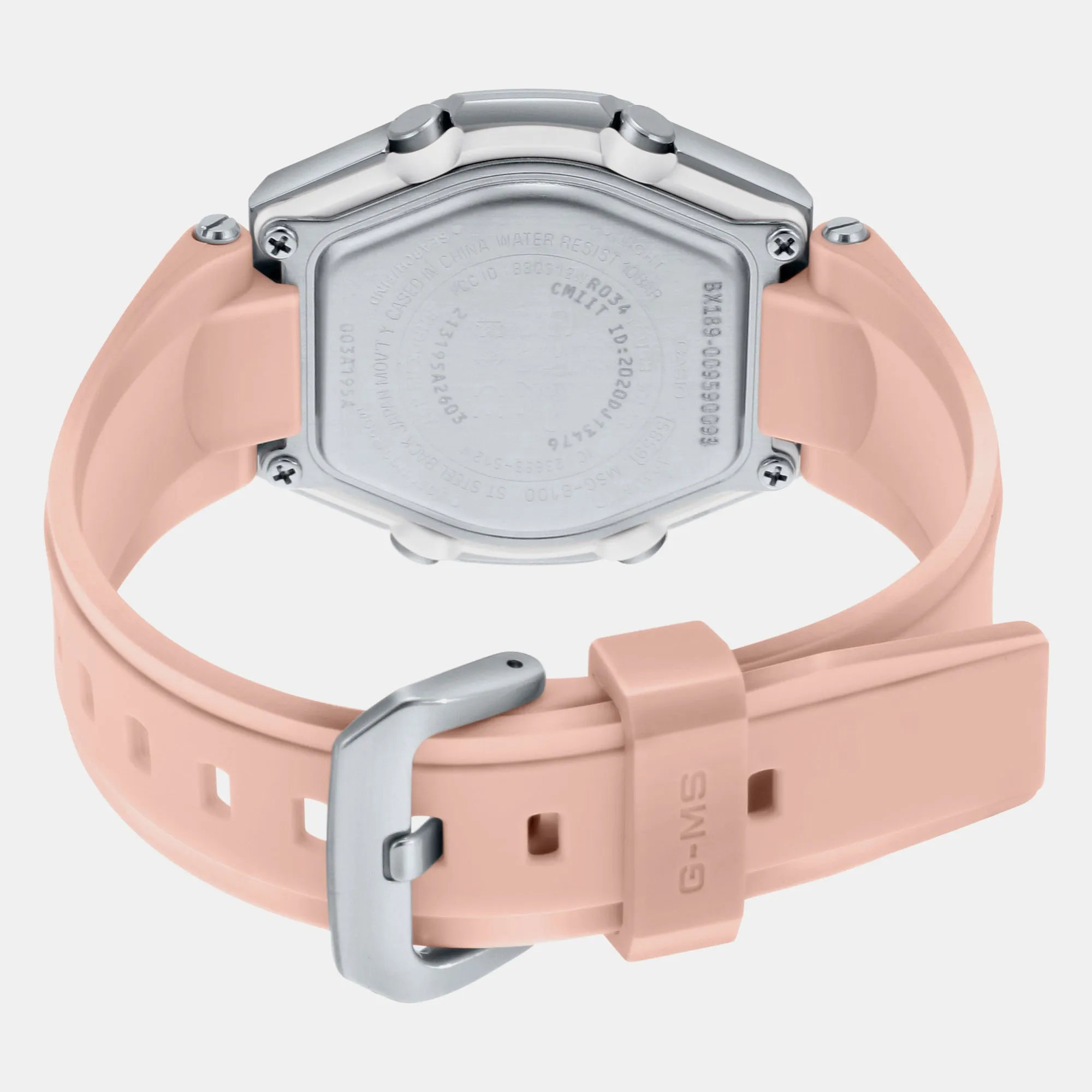 G-Ms Women Quartz Pink Dial Analog-Digital Resin Watch BX189 - MSG-B100-4ADR