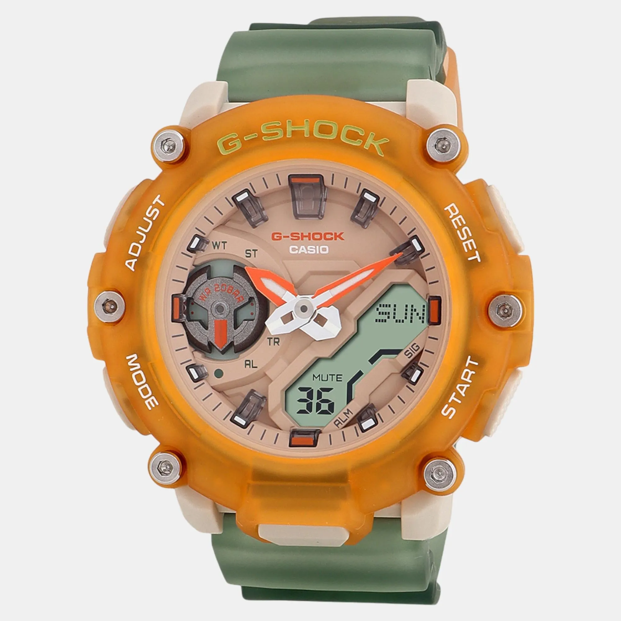 G-Shock Women Quartz Orange Dial Analog-Digital Resin Watch GMA-S2200PE-5ADR G1422