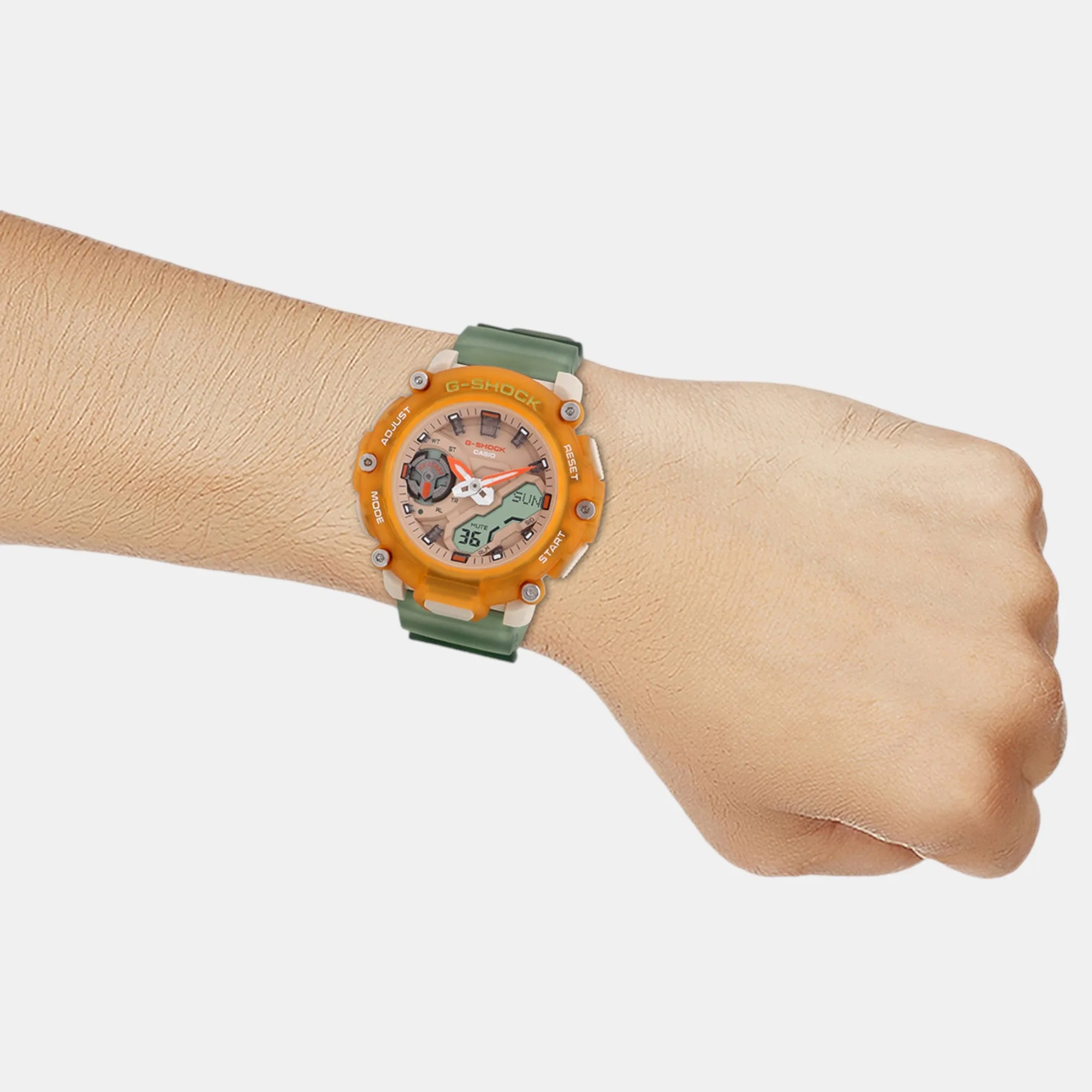 G-Shock Women Quartz Orange Dial Analog-Digital Resin Watch GMA-S2200PE-5ADR G1422