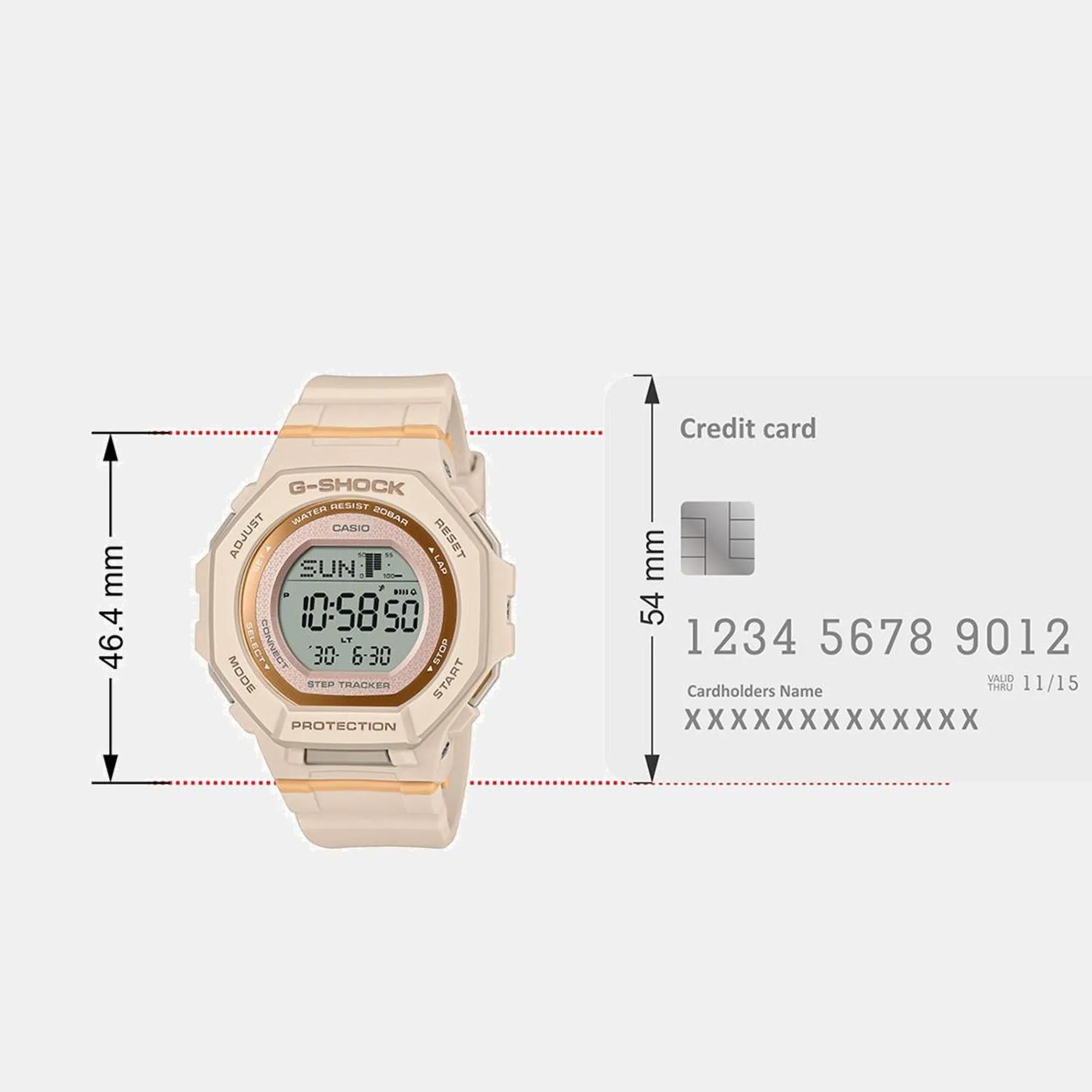 G-Shock Women Quartz Orange Dial Digital Resin Watch GMD-B300-4DR G1619
