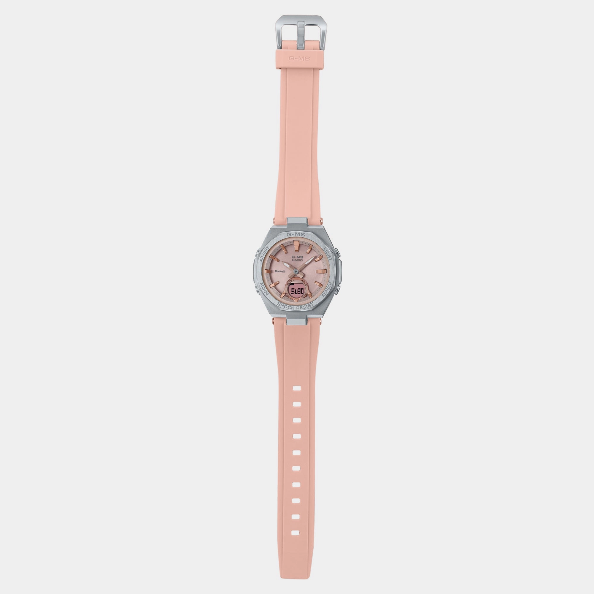G-Ms Women Quartz Pink Dial Analog-Digital Resin Watch BX189 - MSG-B100-4ADR