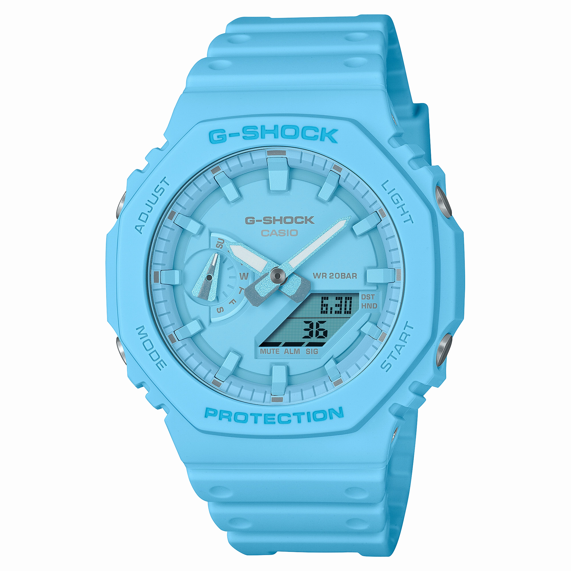 G-Shock Analog Digital DUO Gradation Blue Resin Band Watch GA2100-2A2
