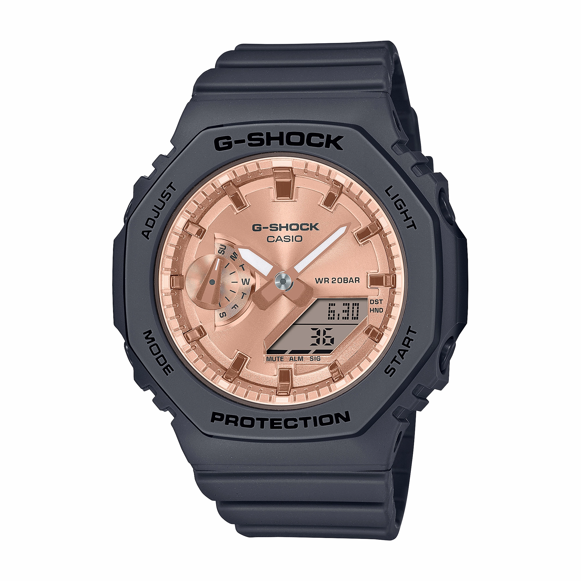 G-Shock Analog Digital DUO Mid Black Resin Band Watch GMAS2100MD-1A