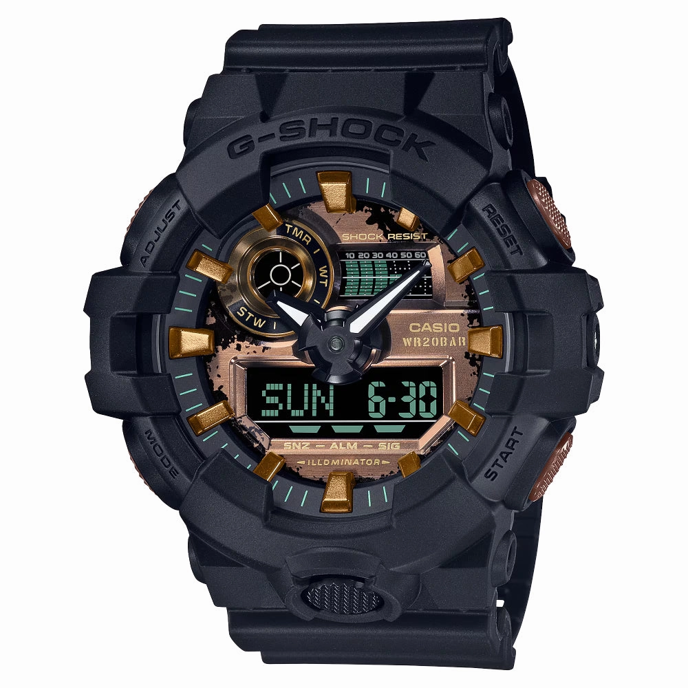 G-Shock Analog-Digital GA-700 Series Black/ Sepia Dial, GA700RC-1A