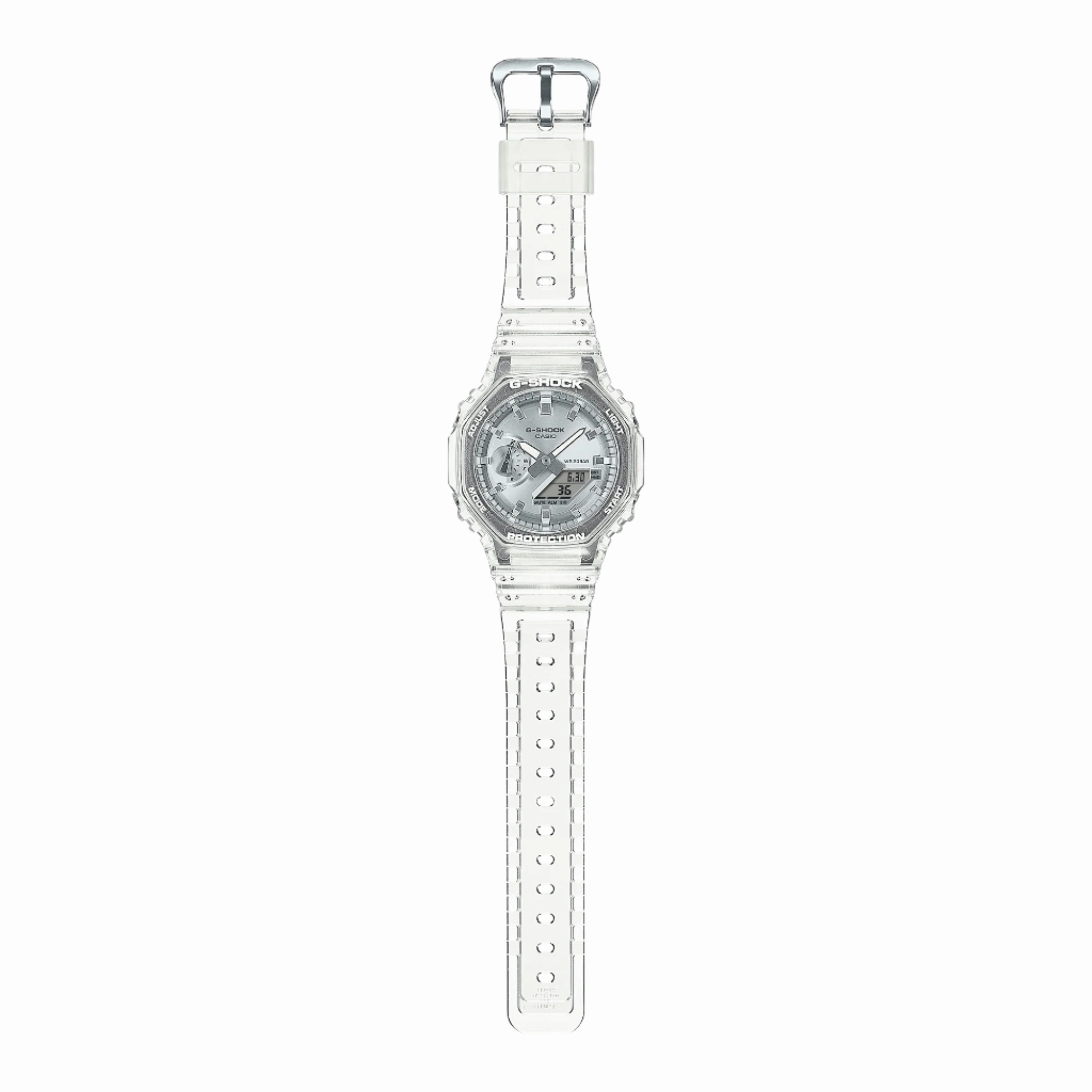 G-Shock Analog Digital Grey Dial Transparent Resin Band GA2100BM-7A8