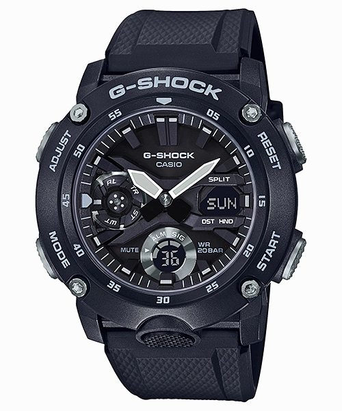G-Shock Carbon Core Black Resin Band Watch GA2000S-1A