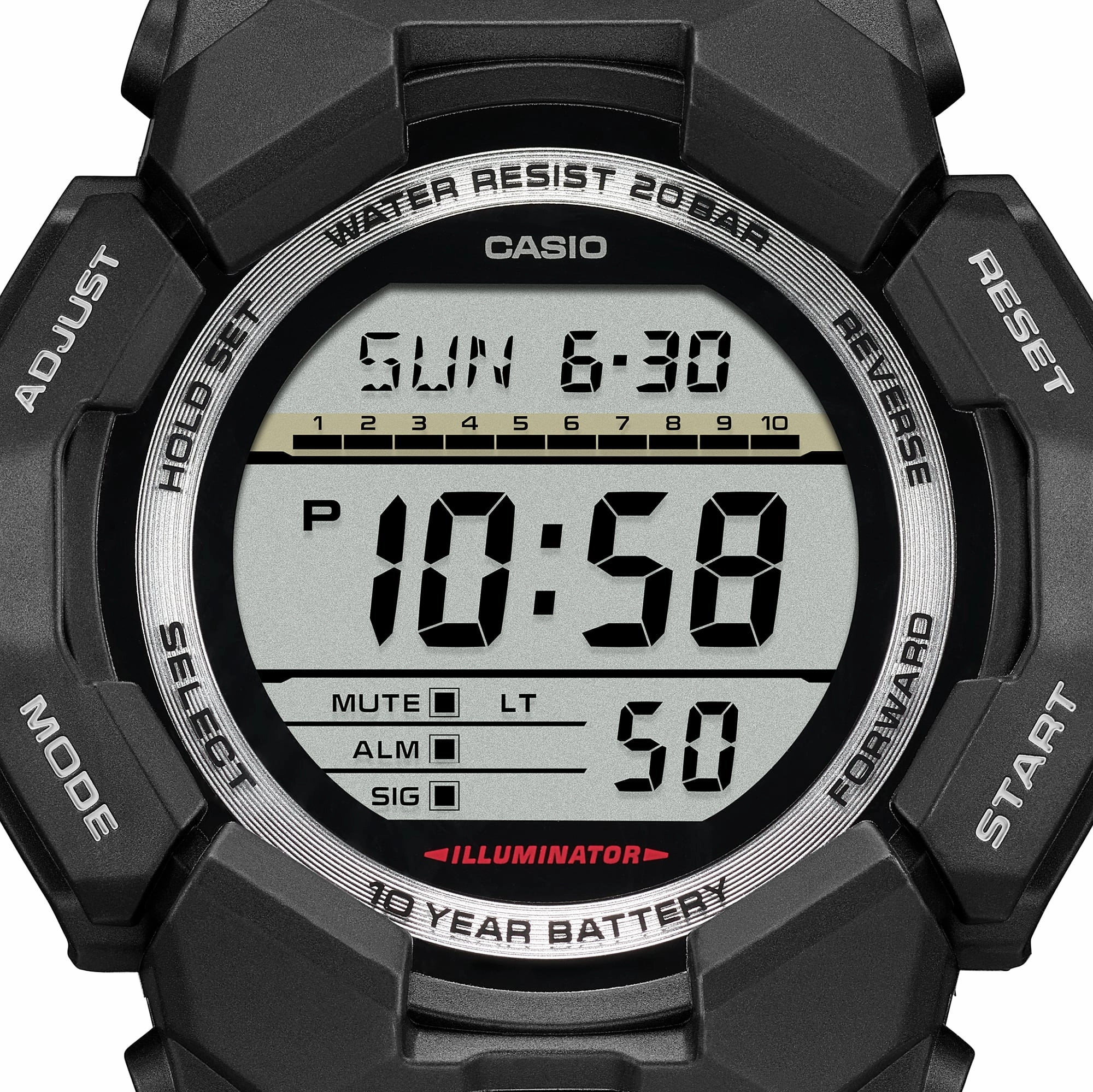 G-Shock Digital Black Resin Band Watch GD010-1D