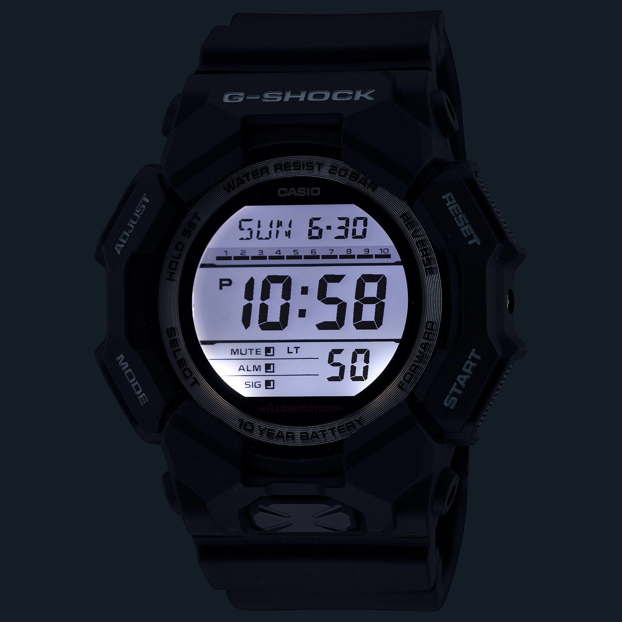 G-Shock Digital Black Resin Band Watch GD010-1D