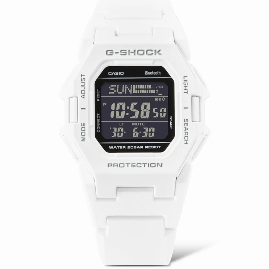 G-Shock Digital White Resin Band Watch GDB500-7D