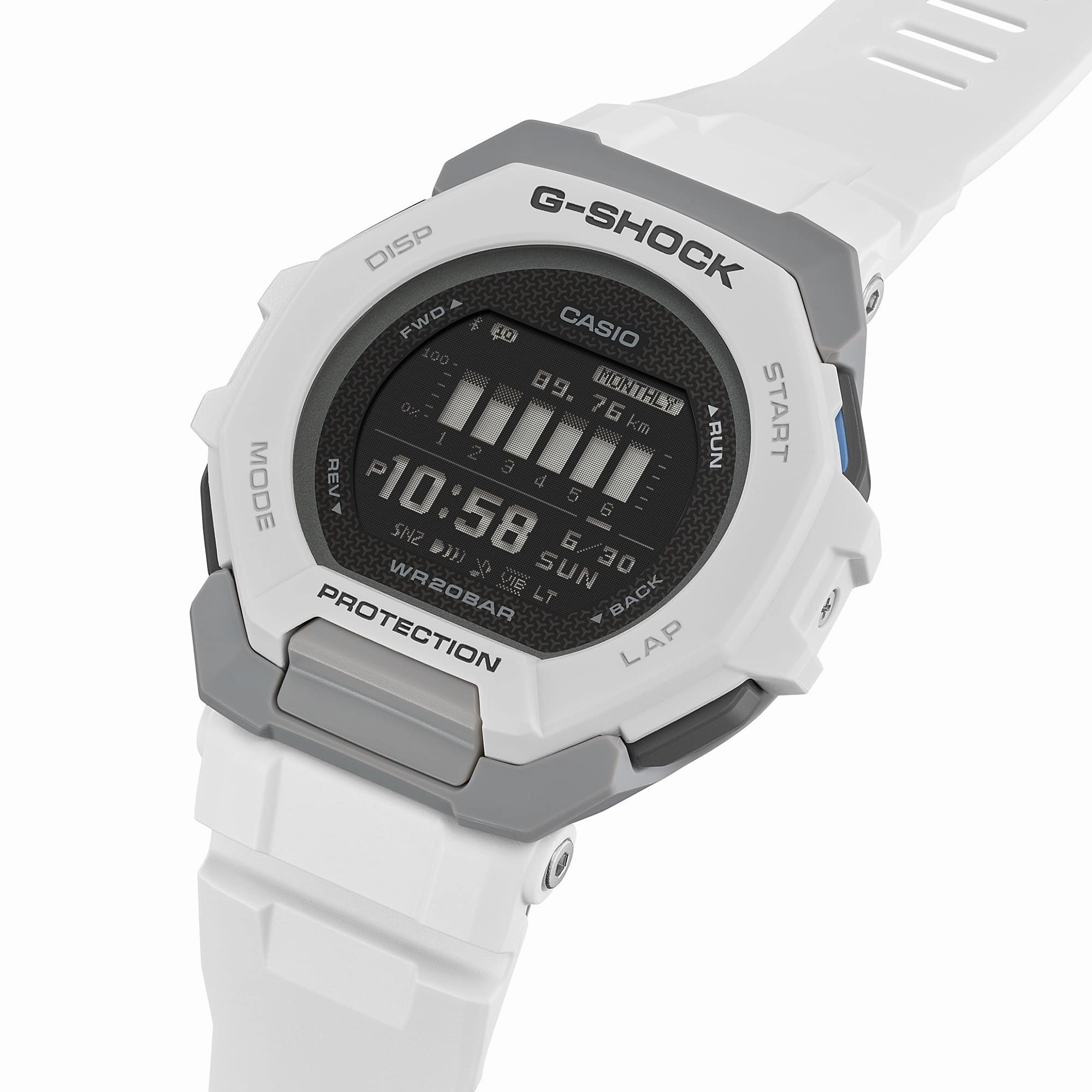 G-Shock G-Squad White Resin Band Watch GBD300-7D