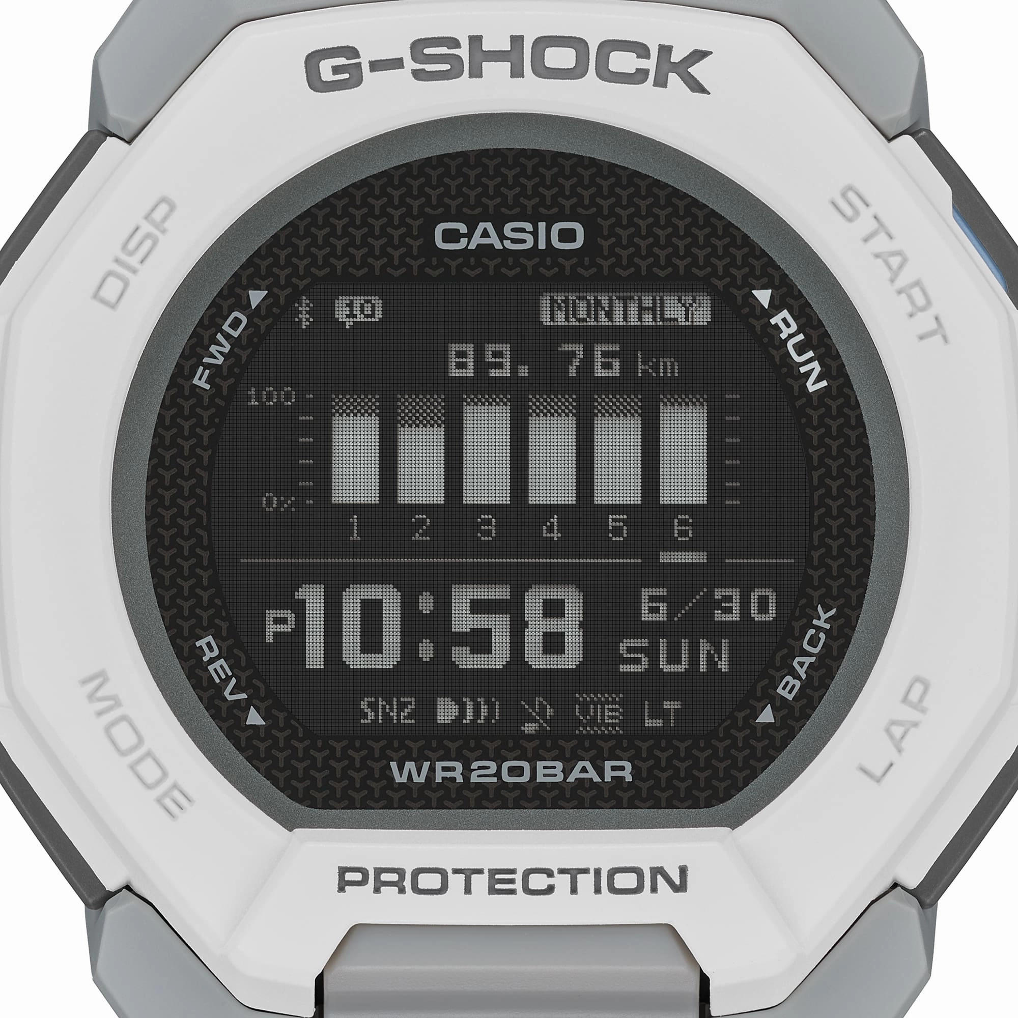 G-Shock G-Squad White Resin Band Watch GBD300-7D