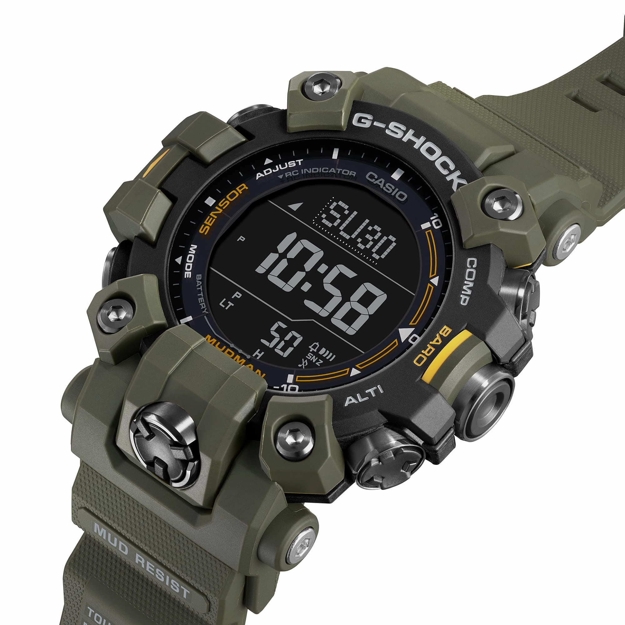 G-Shock Master of G-Land Mudman Green Resin Band Watch GW9500-3D
