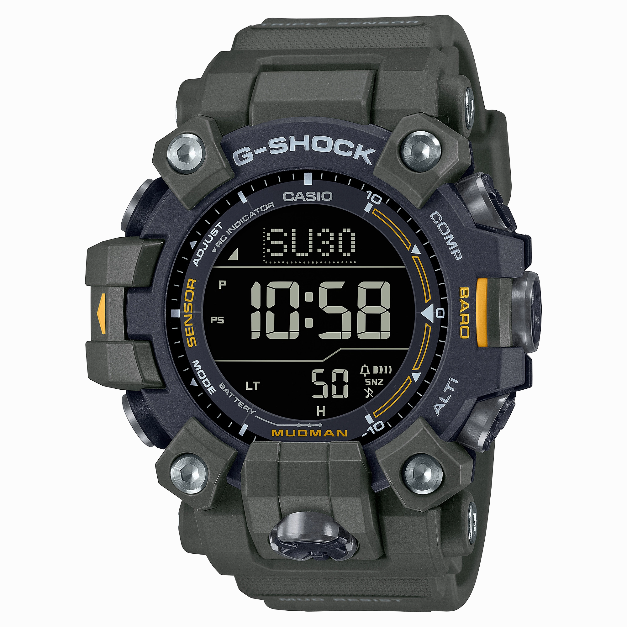 G-Shock Master of G-Land Mudman Green Resin Band Watch GW9500-3D