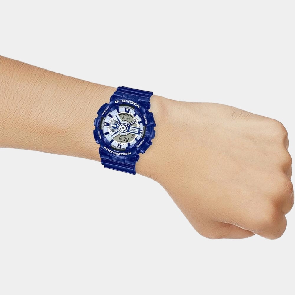 G-Shock Men's Analog-Digital Resin Watch G1258 - GA-110BWP-2ADR
