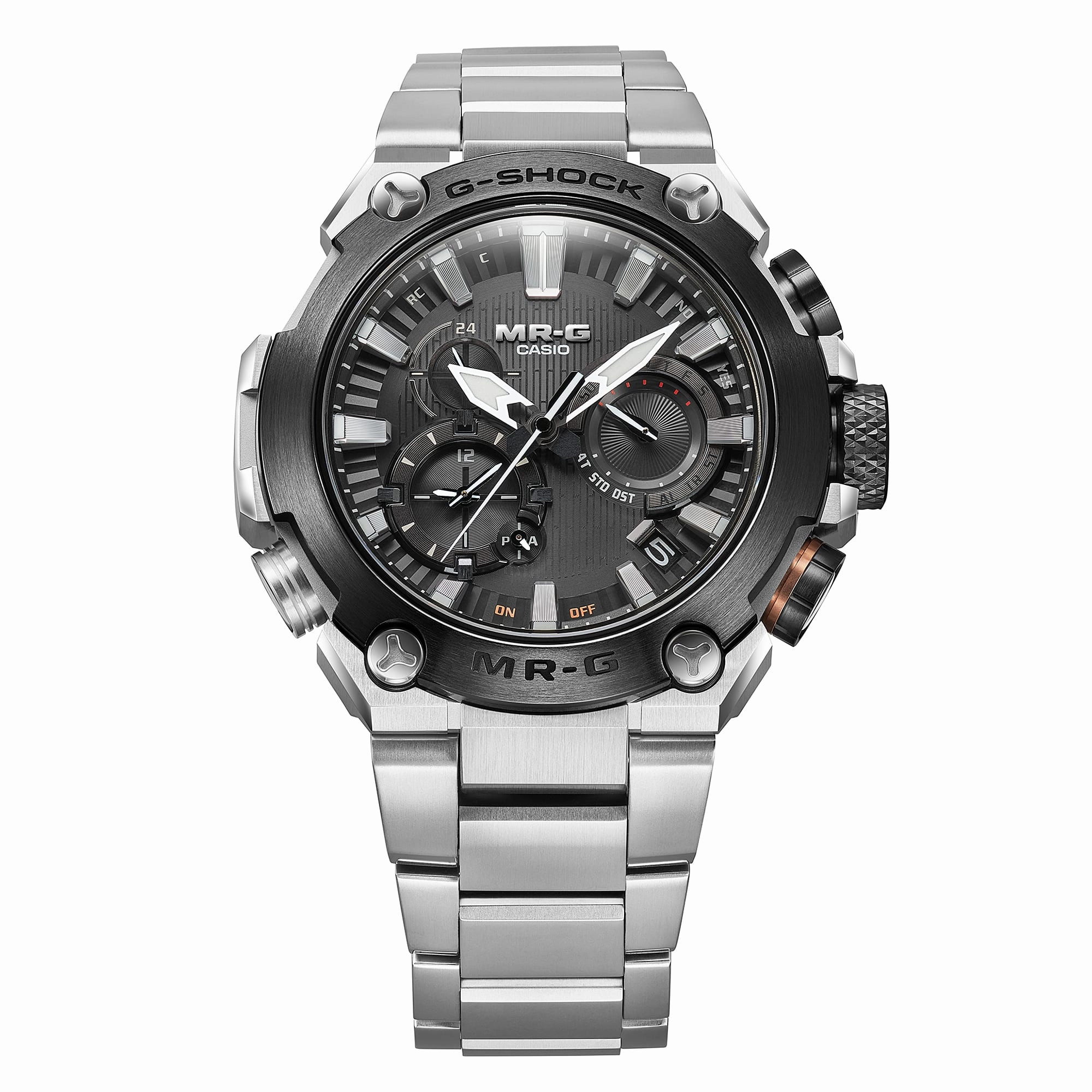 G-Shock MR-G Solar Black Dial Stainless Steel Watch MRGB2000D-1A