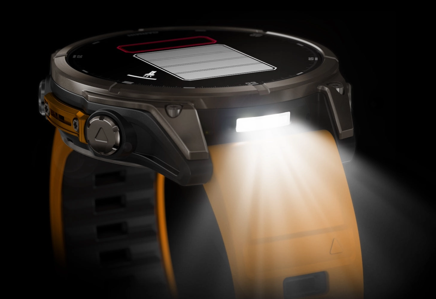 Garmin Fenix 8 47mm Sapphire AMOLED Titanium Spark Orange Graphite Silicone Watch