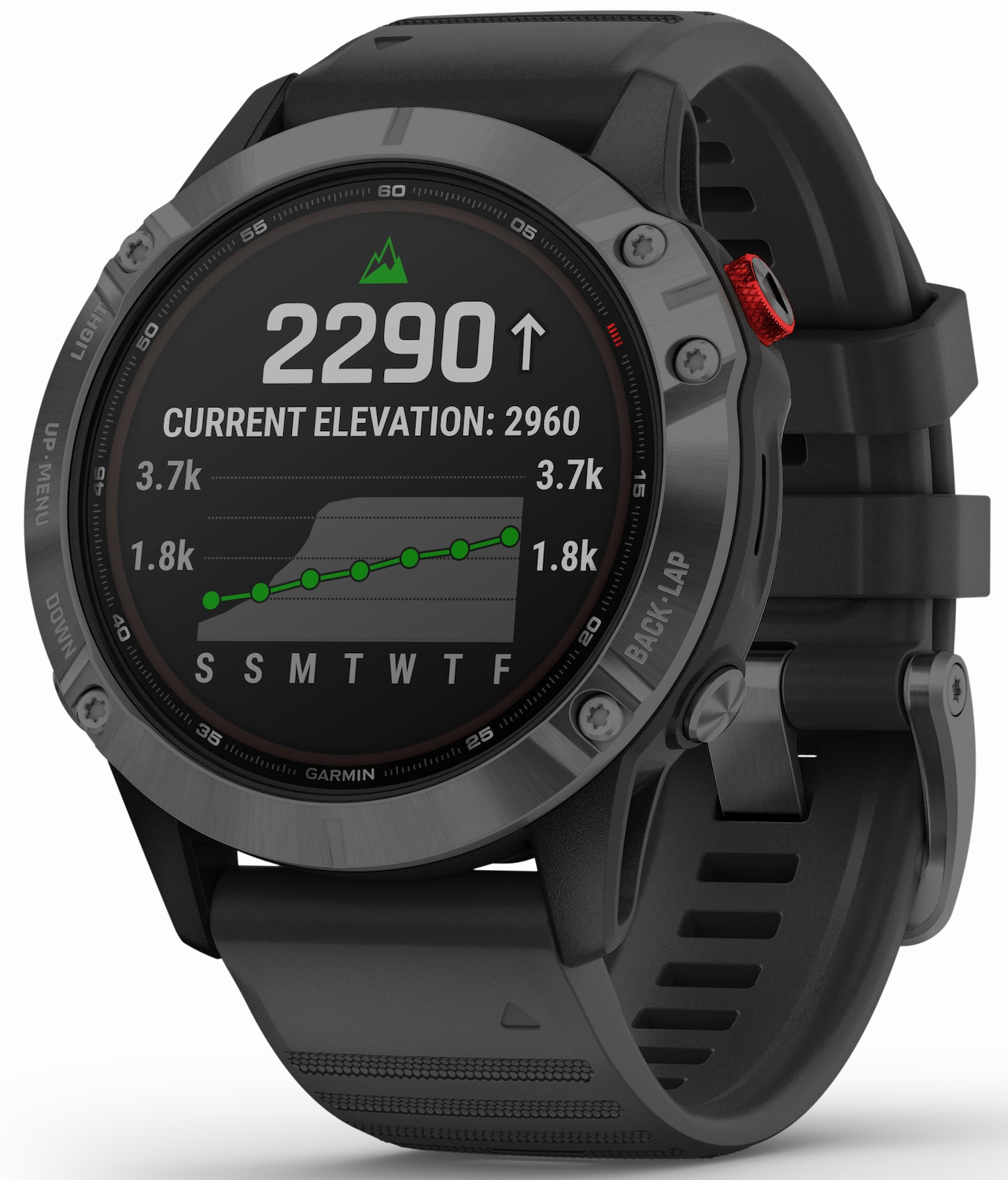 Garmin Watch Fenix 6 Pro Solar Slate Grey With Black Band D