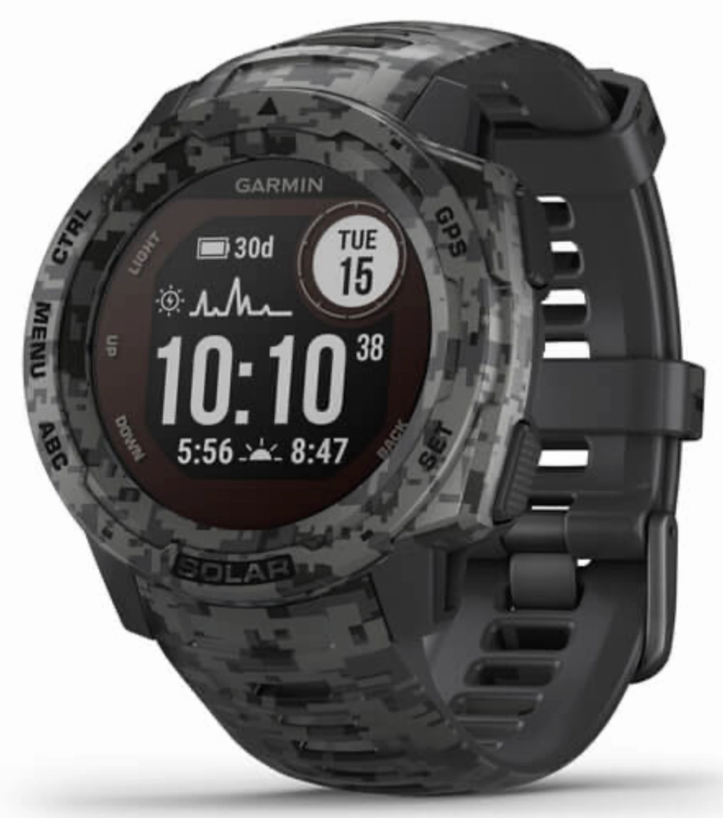 Garmin Watch Instinct Solar Graphite Camo Edition
