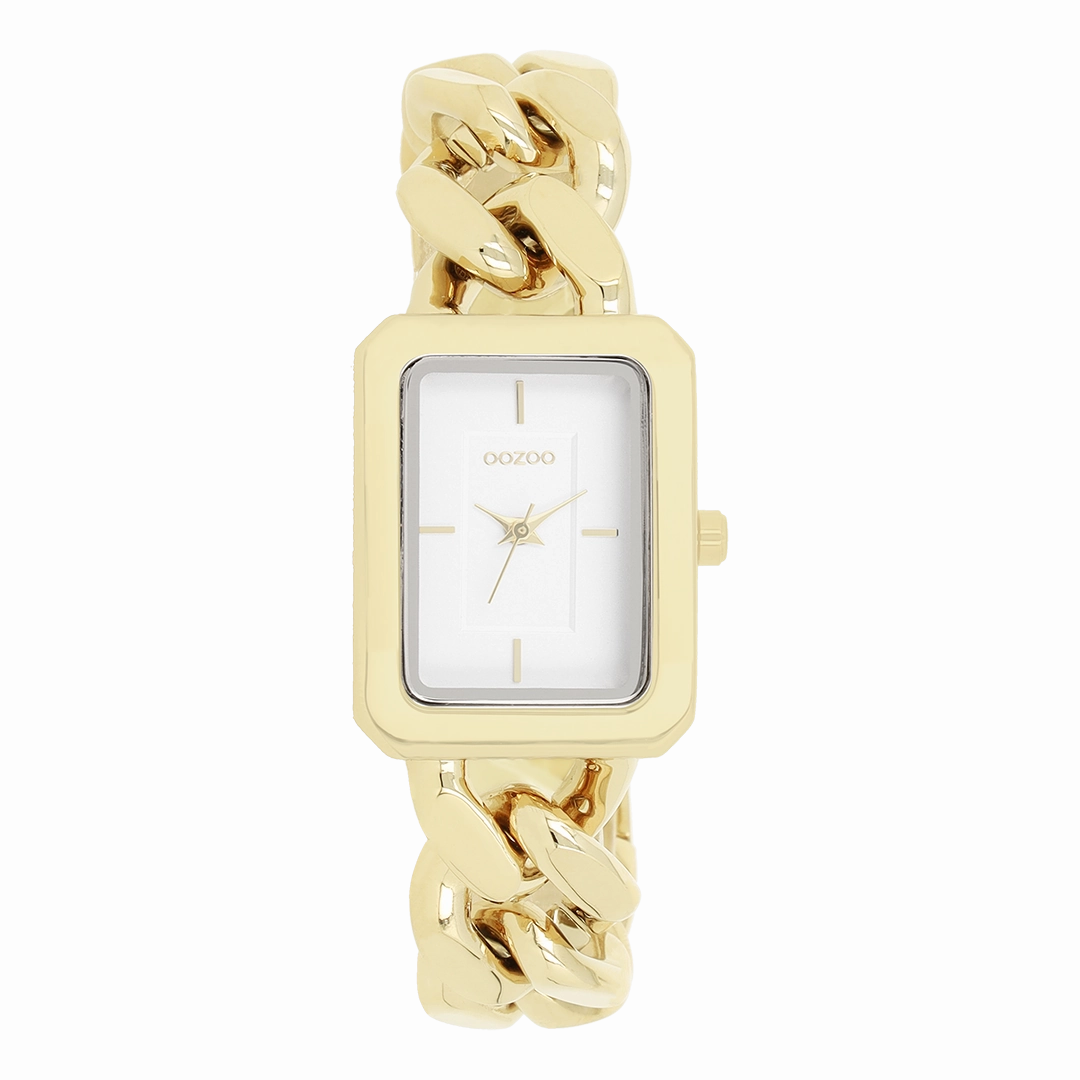 Gold coloured OOZOO watch with chain bracelet - C11272