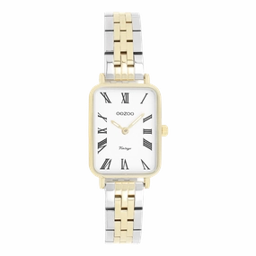 Gold coloured OOZOO watch with silver coloured/gold stainless steel bracelet - C20411