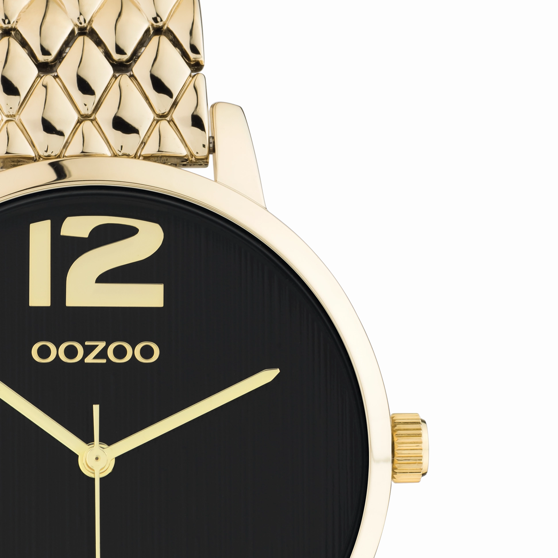Gold coloured OOZOO watch with stainless steel bracelet - C11023