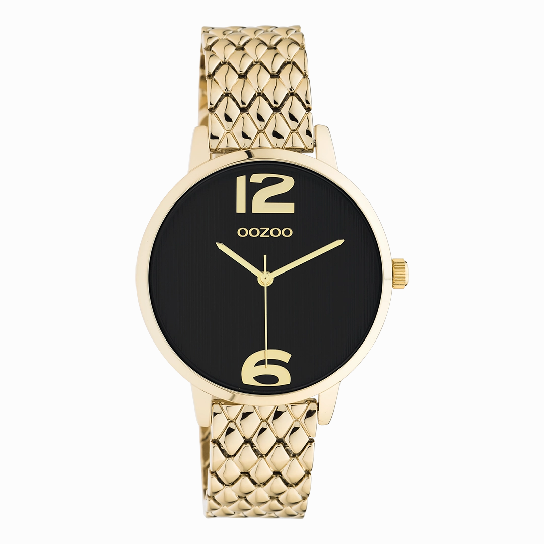 Gold coloured OOZOO watch with stainless steel bracelet - C11023