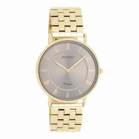 Gold coloured OOZOO watch with stainless steel bracelet - C20370