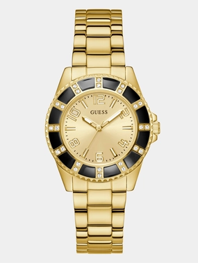 Gold-Tone and Black Analog Watch