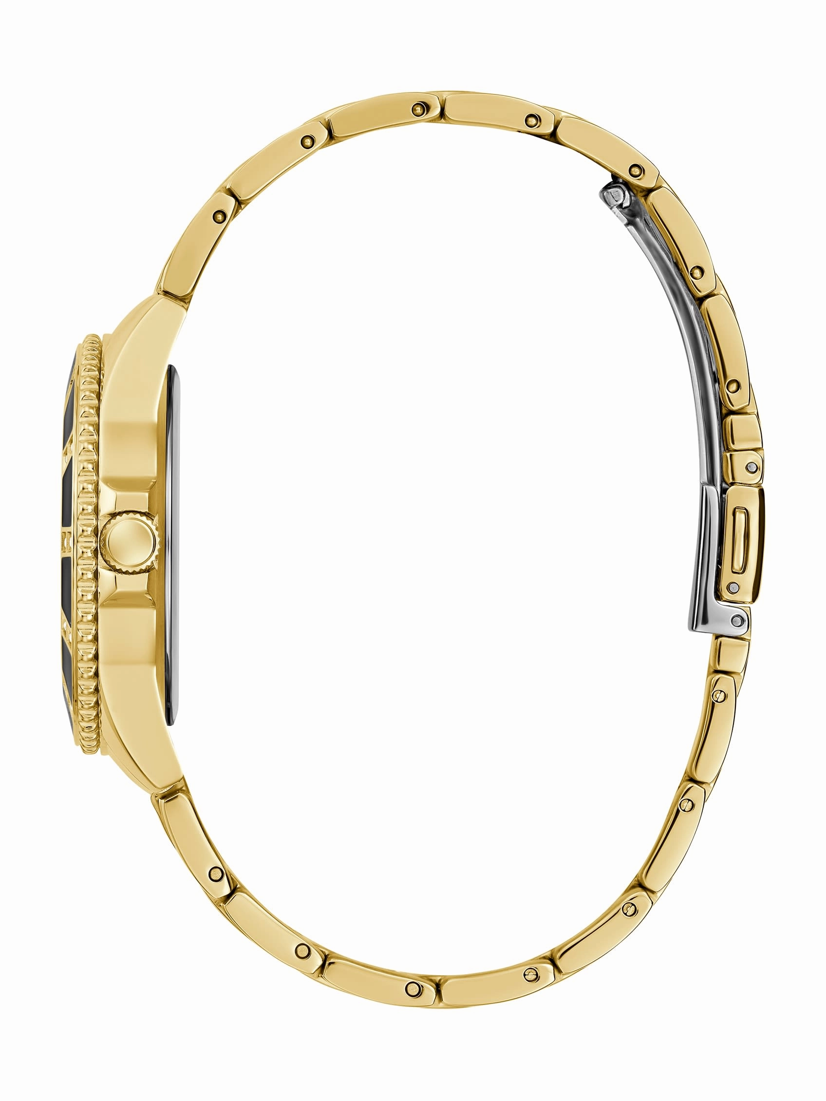 Gold-Tone and Black Analog Watch