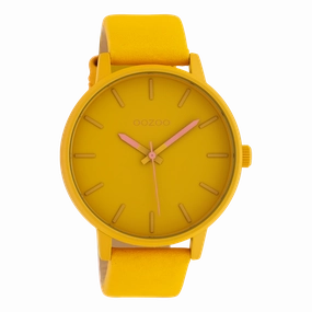 Golden apricot OOZOO watch with leather strap - C10380