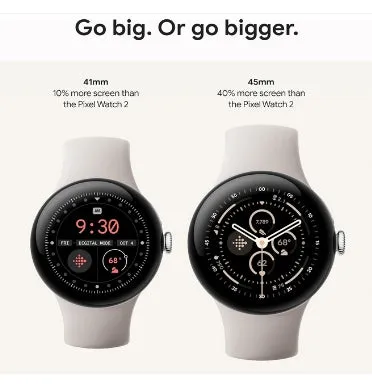 GOOGLE PIXEL WATCH 3 45MM MATTE HAZEL/HAZEL