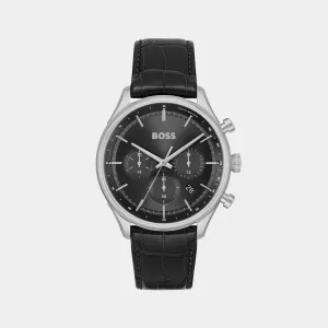 Gregor Men Black Chronograph Leather Watch 1514049