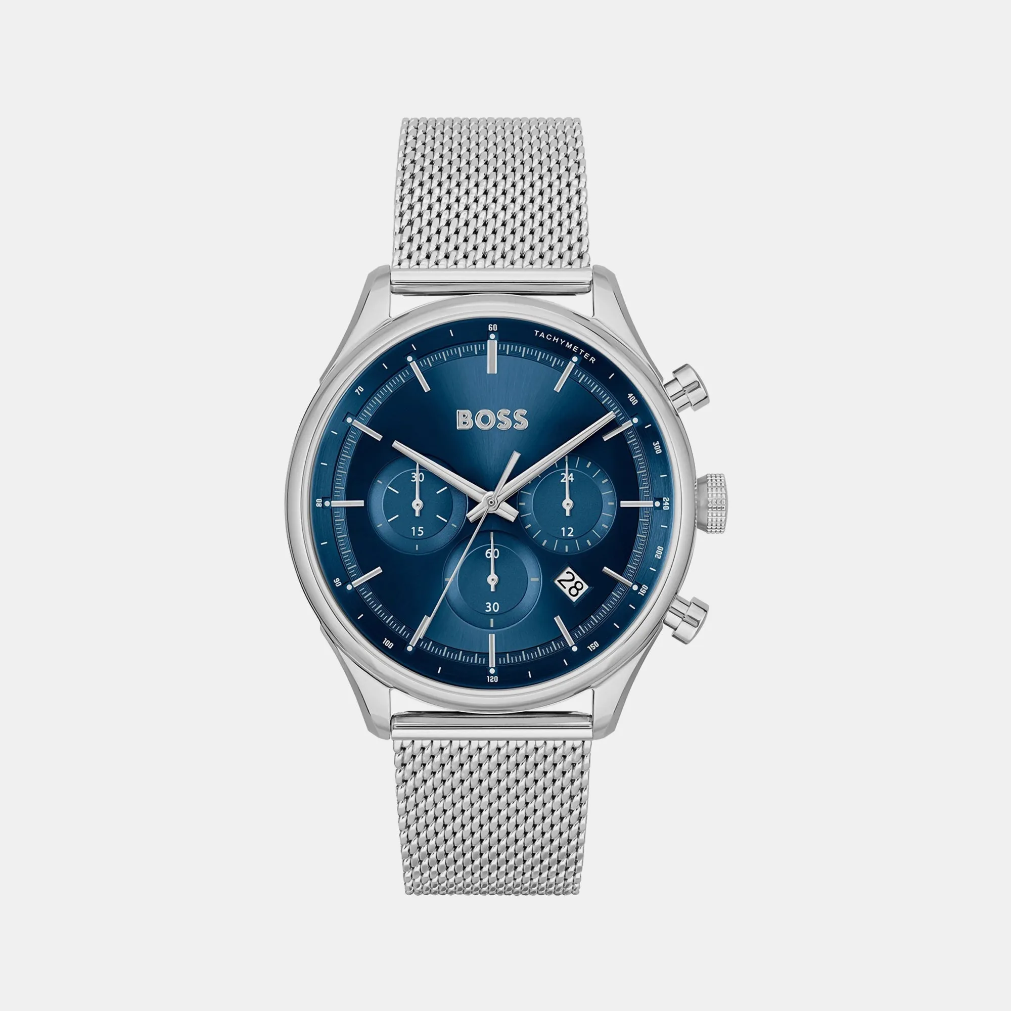 Gregor Men Blue Chronograph Mesh Watch 1514052