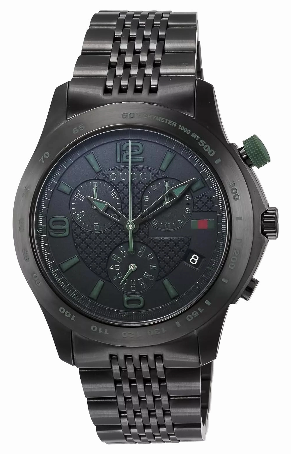 Gucci G-Timeless Chronograph Black PVD Steel Black Dial Date Quartz Mens Watch YA126225A