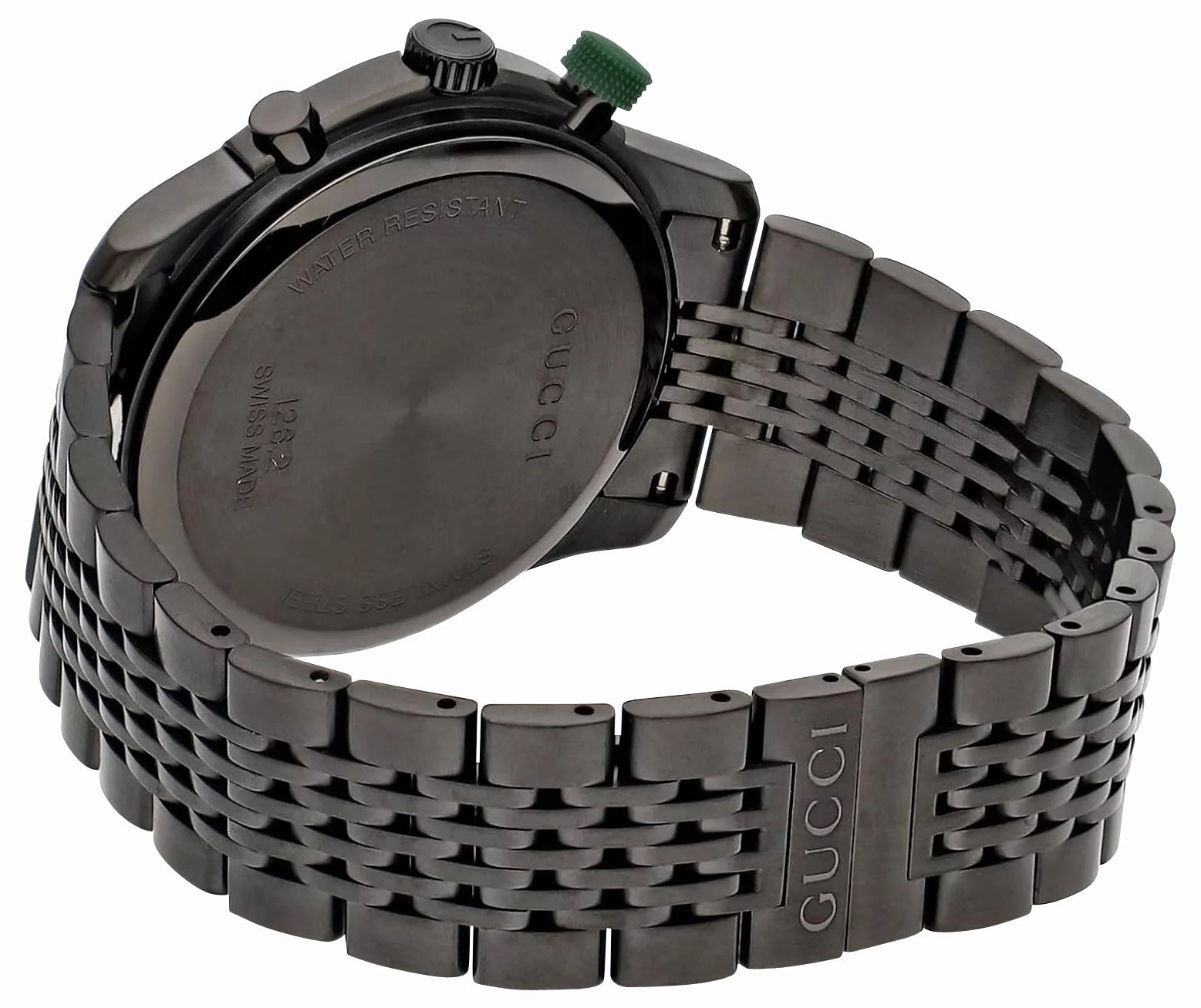 Gucci G-Timeless Chronograph Black PVD Steel Black Dial Date Quartz Mens Watch YA126225A