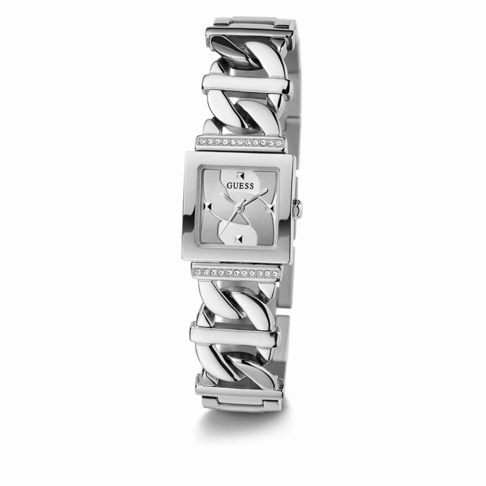Guess Analog Silver Dial Stainless Steel Strap Women Watch GW0603L1