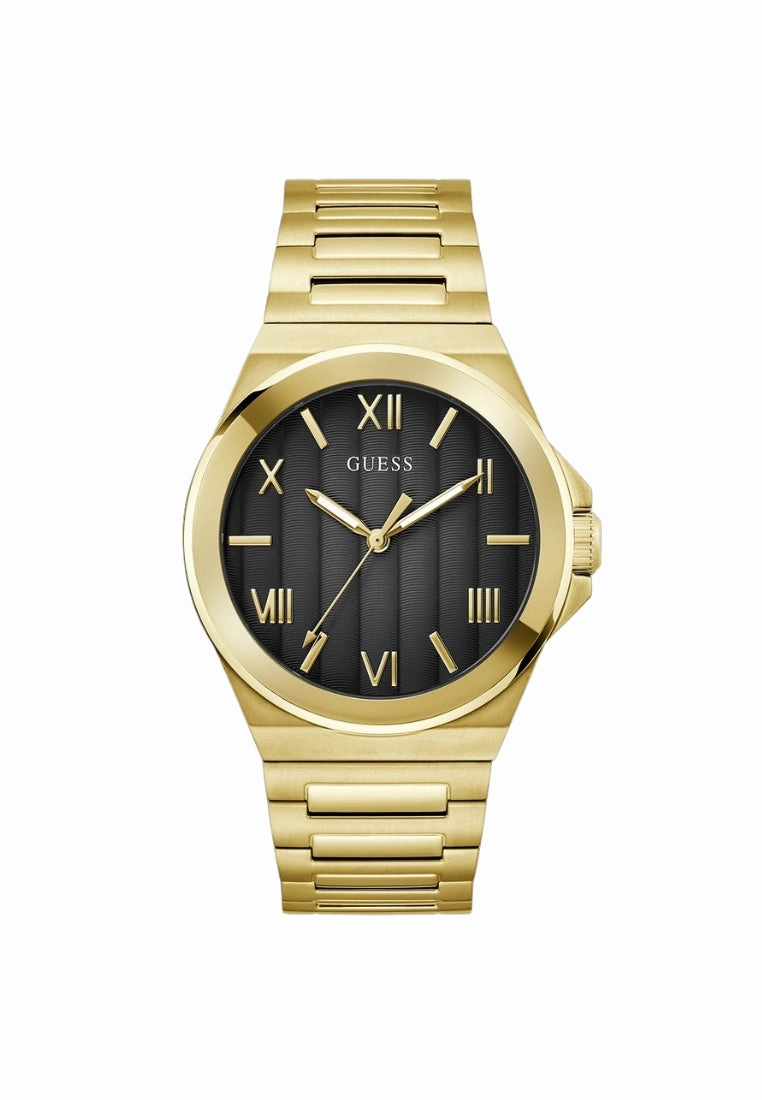 Guess Black Dial Gold Tone Analog Watch GW0789G2