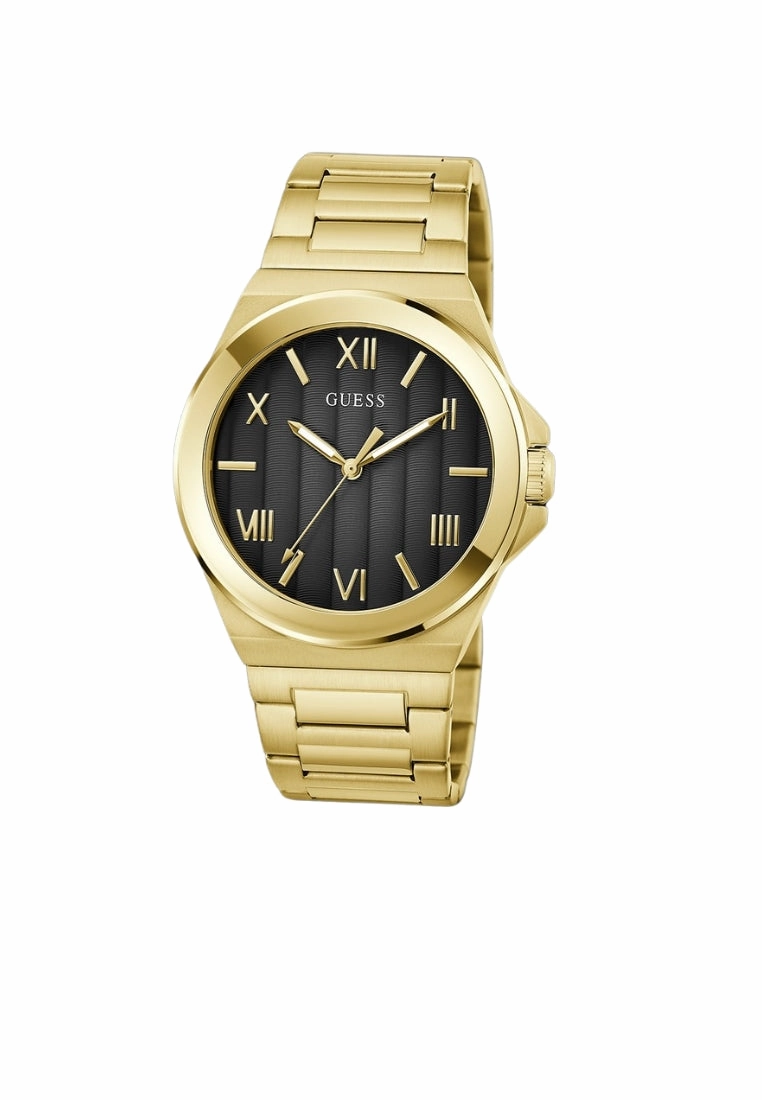 Guess Black Dial Gold Tone Analog Watch GW0789G2