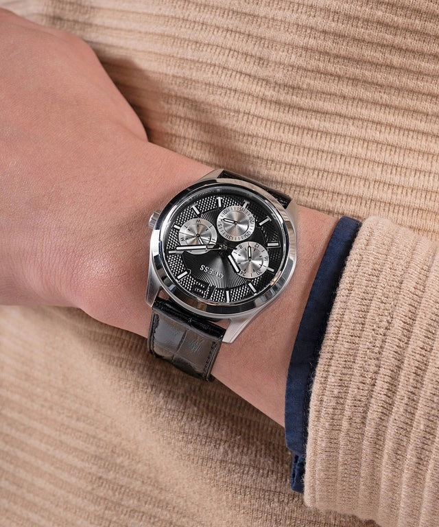 Guess Black Leather Zen Watch GW0809G1