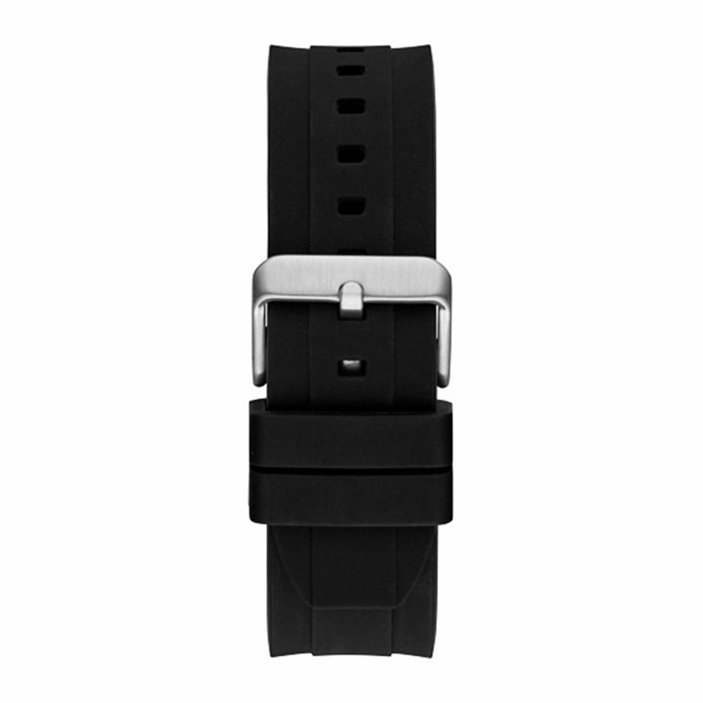 Guess Empire Black Dial Rubber Strap Watch GW0583G1
