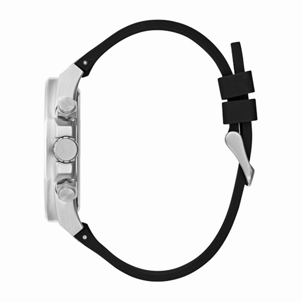Guess Empire Black Dial Rubber Strap Watch GW0583G1