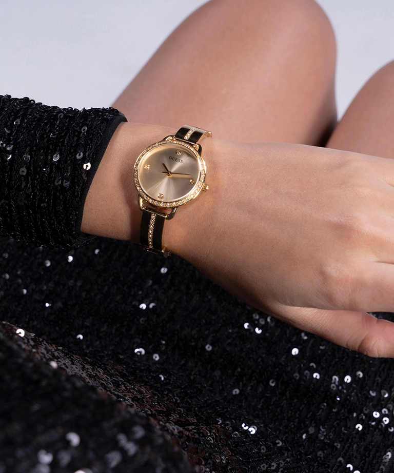 GUESS Ladies Gold Tone Analog Watch GW0022L2